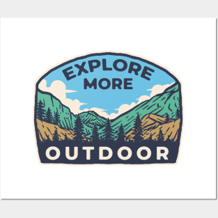 Explore Mountains - Outdoor Adventure Posters and Art